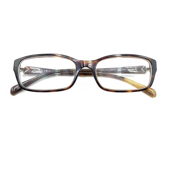 Prada VPR 07N AB6-1O1 Brown Tortoise Rectangle Eyeglasses Frames 53-17 140 Italy - Picture 12 of 12